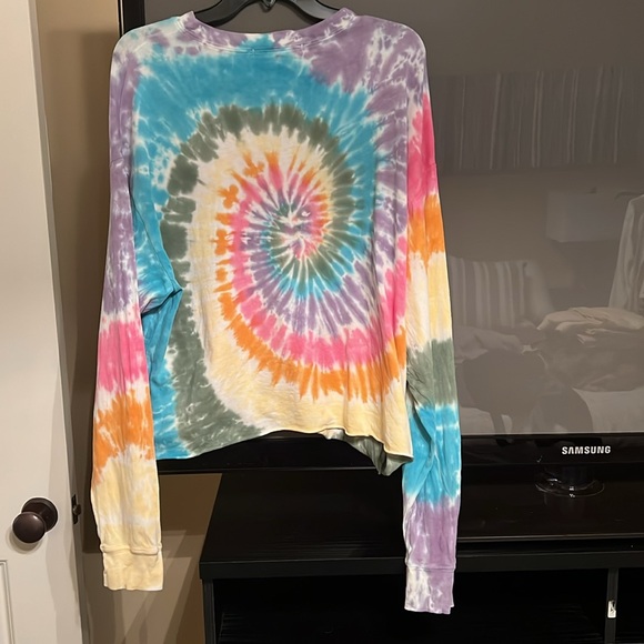 Daydreamer Rainbow Tie Dye Long Sleeve Tee Shirt - Picture 6 of 6